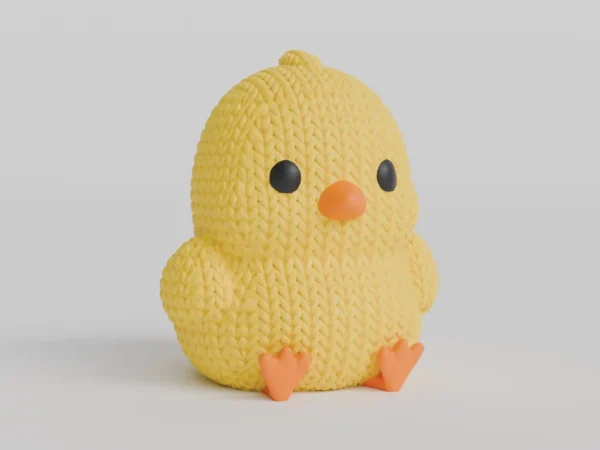 Pollito 3D estilo crochet